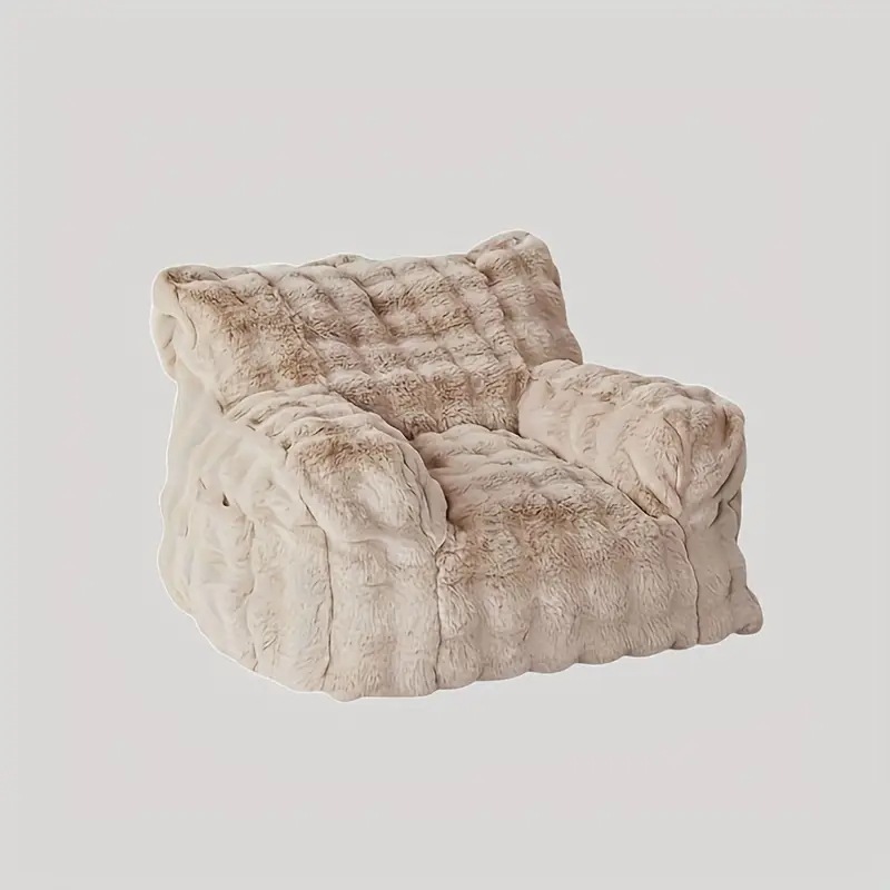 ふわふわで柔らかいビーズ付きクッション洗えるカバーストライプ柄ポケット付きシングルソファビーンバッグソファ一人用ソファ 07CHLT-19