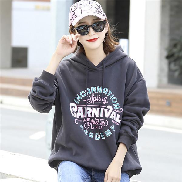 パーカー レディース フード付き 印字 刺繍 トレーナー ゆったり プルオーバー ビッグシルエット 長袖 トップス スウェットパーカー おしゃれ