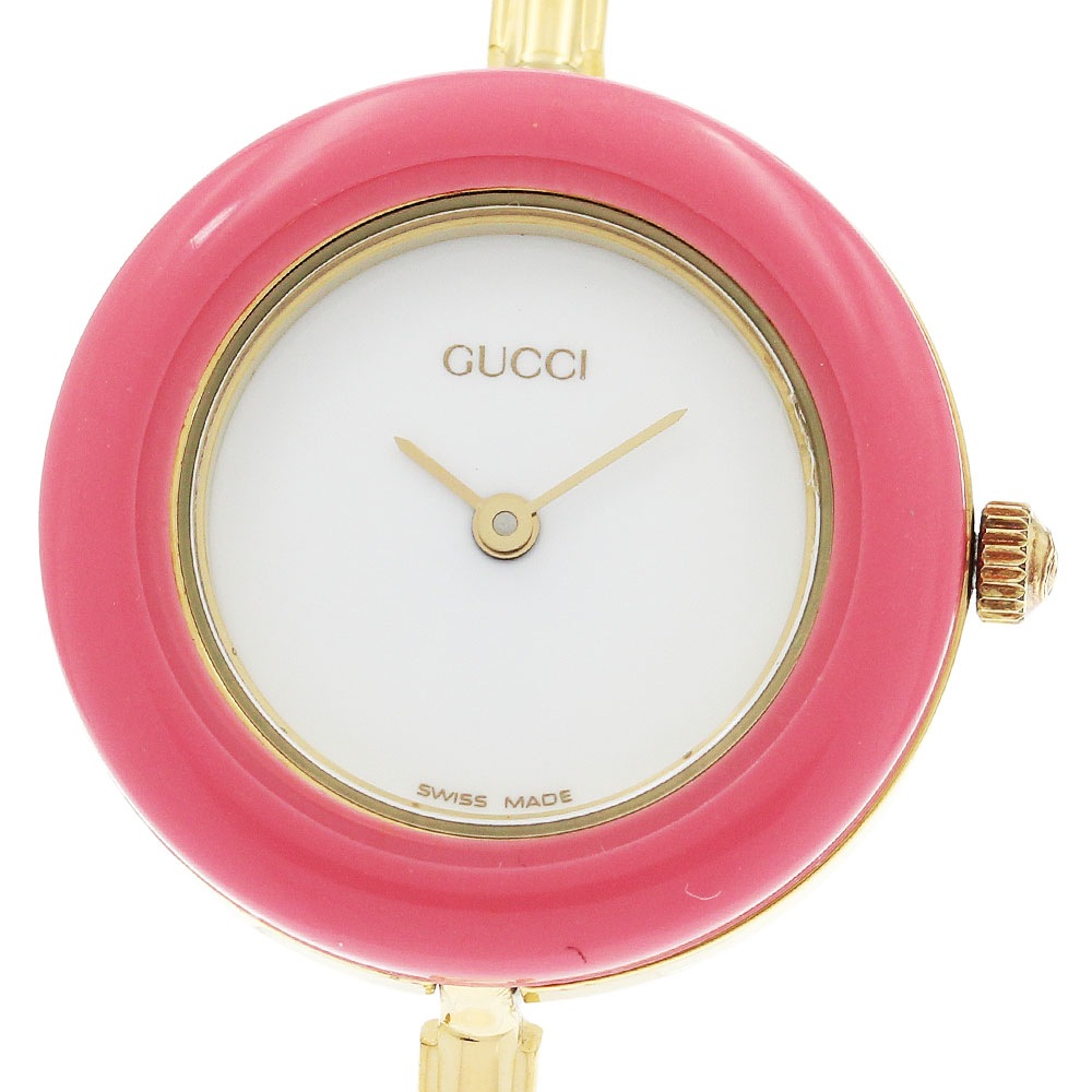 グッチ GUCCI 11/12.2 チェンジベゼル クォーツ レディース 内箱付き_948814【中古】