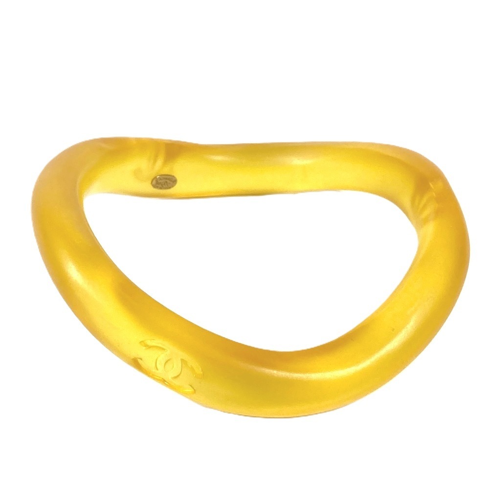 バングル CC ロゴ ココマーク 96C アクセサリー ブレスレット レジン イエロー
