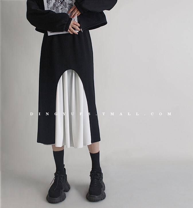 シフォンステッチスカート スリットスカート Aラインスカート スカート 春秋 レディース ミドル丈 ハイウエスト モード系 オフィスコーデ ママコーデ オシャレ ２カラー a4569 5,132円