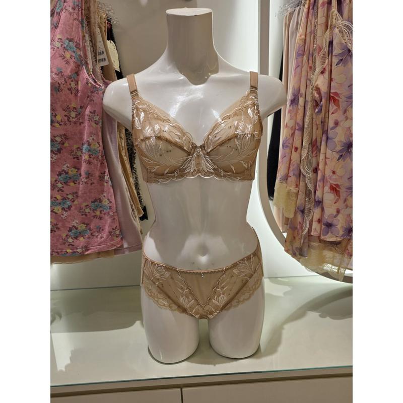 シャルロッテヨーロピアンシースルー薄手ブラジャーフルレースパンティーセット(DBR0464DDPT0464S)