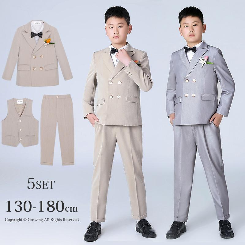 子供服 お受験 卒業式 キッズ 発表会 5点セット 160 大きいサイズ 男の子 入学式 フォーマル 子供 結婚式 スーツ 150 スーツ スーツ フォー 小学生 170 140 180
