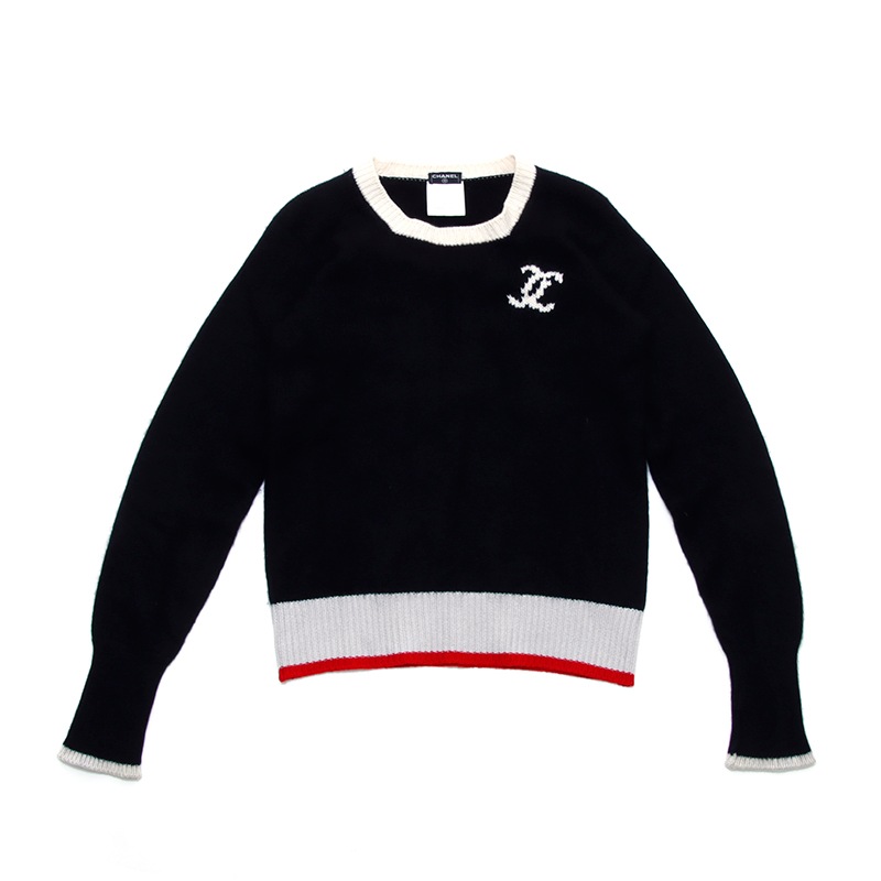 セーター カシミヤ ブラック WS2828