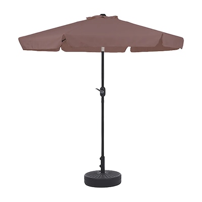 【国内即日発送】【TYPEBブラウン+ベース付き】パラソル ハンドル・フリル付き　直径220cm 30+UPF紫外線対策 角度調整 パラソルセット ベース パラソル ガーデンパラソル