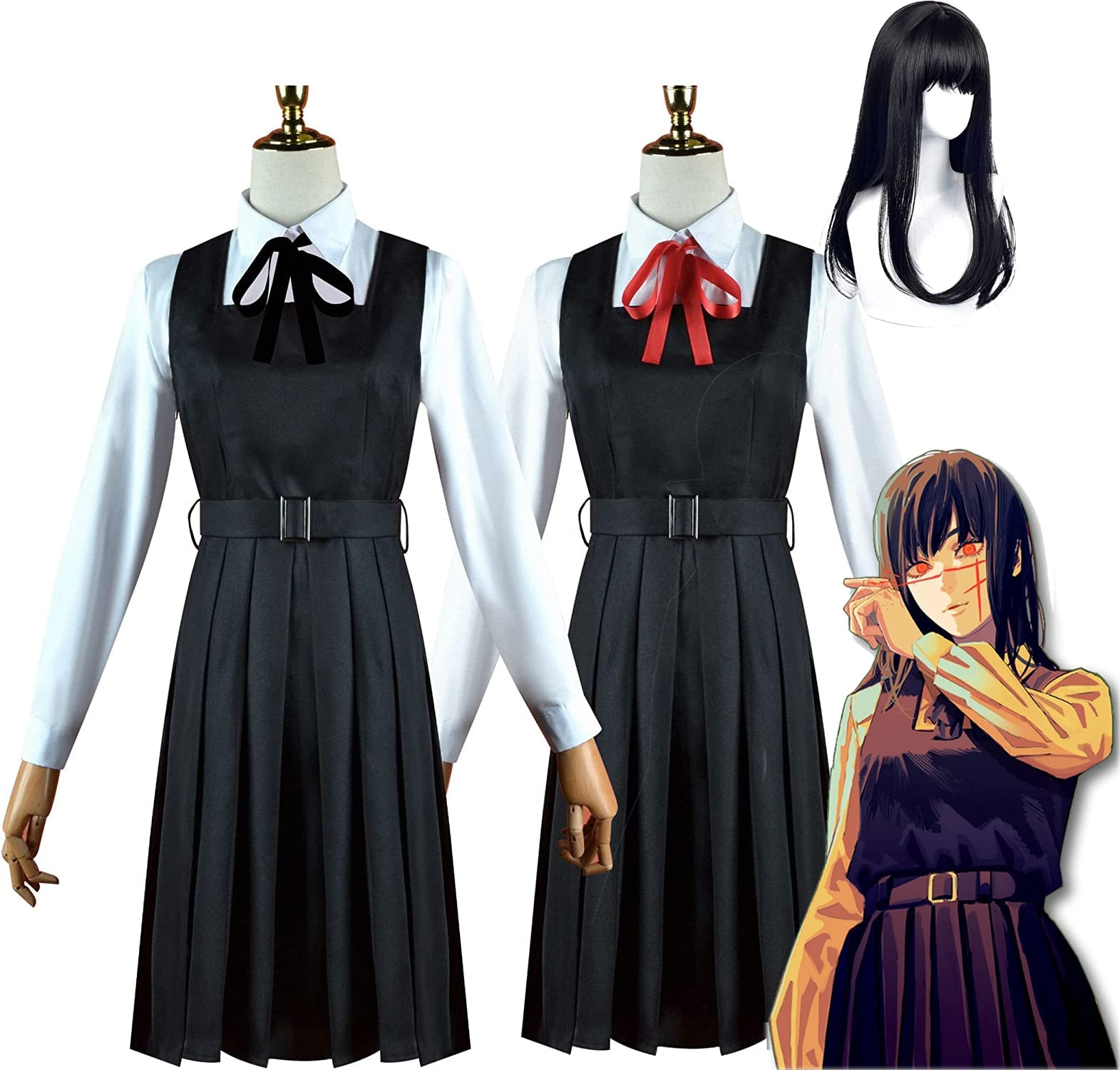 ２点で1oo円OFF！【即納】今だけの特別価.格!コスプレ ハロウィン 文化祭 ハロウィン コミケ 長袖 冬 ワンピース 制服 女子 ヨル 戦争悪魔 セットアップ 早川アキ レゼ マキマ パワー デン 5,449円