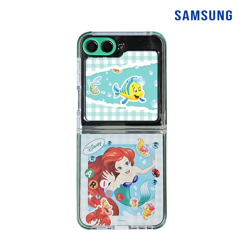 本物のギャラクシーZフリップ5ディズニー人魚姫フリップスーツケース付きカード