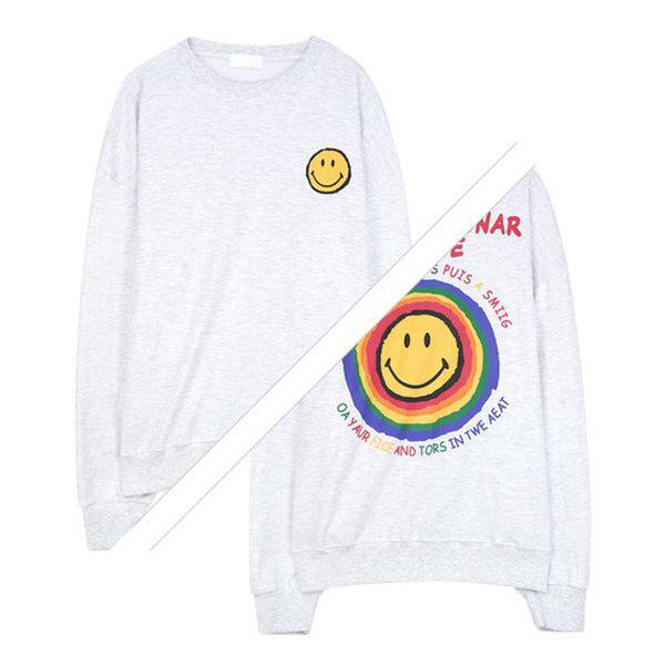 長袖Tシャツ SBN135 3COLOR 男女共用 マントゥマン プリント オーバーフィットTシャツ