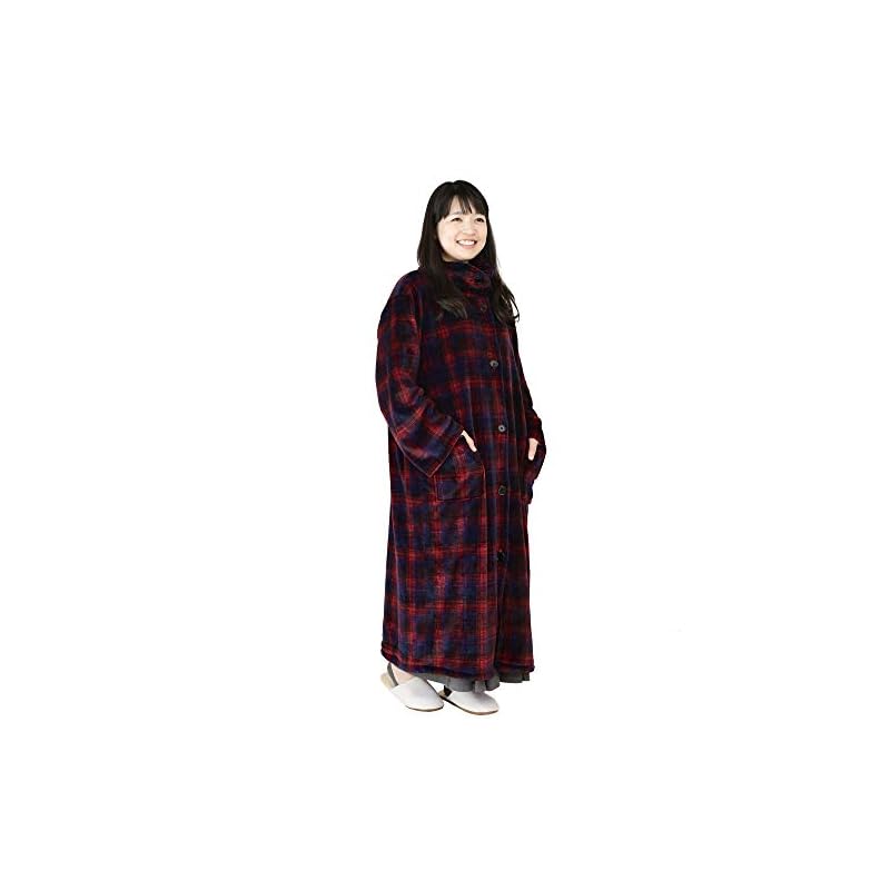 【即納】[山善] 電気毛布 USB着る毛布 着丈120cm 丸洗い可能 ポケット付き 2段階温度調節 1時間自動OFFタイマー機能 チェック柄レッド YMS-USK50(BC)