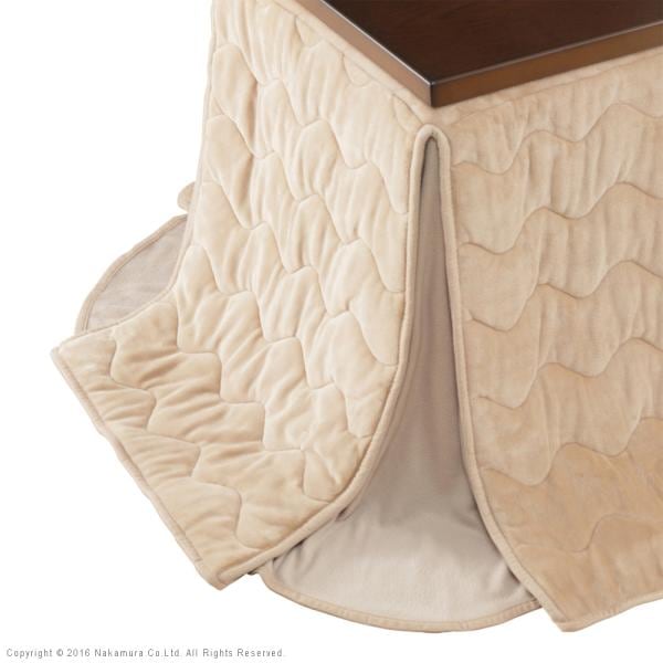 こたつ布団 単品 掛け布団のみ コタツ掛布団 対応天板サイズ80×80cm ダイニングコタツ用 撥水 洗える 洗濯機 丸洗い リバーシブル コタツテーブル本体別売り