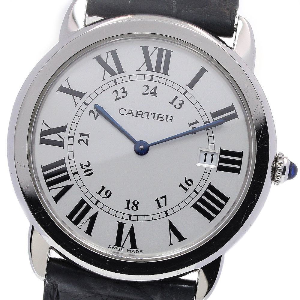 カルティエ CARTIER W6700255 ロンドソロ LM デイト クォーツ メンズ _841727【中古】