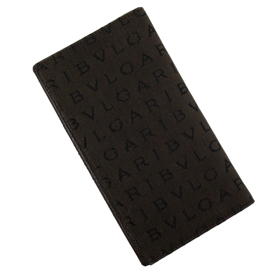 ブルガリ BVLGARI 札入れ キャンバス ブラウン メンズ t19167a