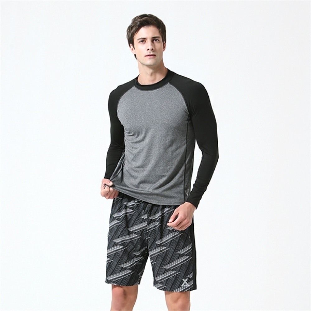 (ベーシックエル) ベーシックエルメンズスウェットシャツルーズフィットラッシュガードトップ/ボトム BEM-S913K/BEM-S914K