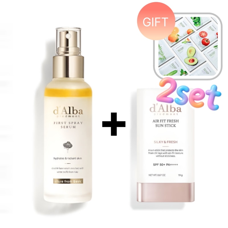 エアフィットフレッシュサンスティック19g+ホワイトトリュフファーストスプレーセラム100ml. UVケアスティック. トーンアップ. 日焼け止め. 保湿フェイスミスト. 韓国コスメ. ツヤ肌