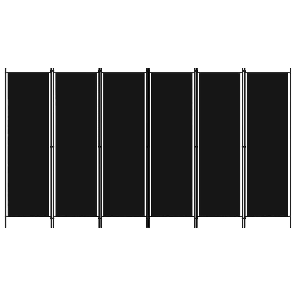 間仕切り 6枚パネル ブラック 300x180cm