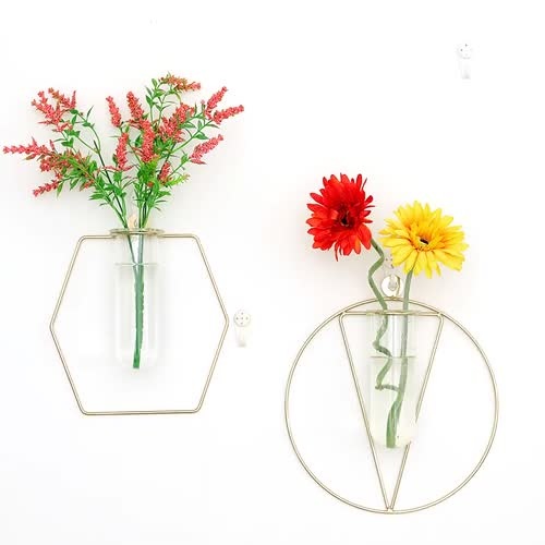 韓国 期間限定 壁掛け ハート 花瓶 ミニ花器 ガラス製 一輪挿し 試験管 フラワーベース 透明 ガラ 水栽培