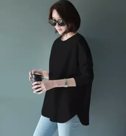 トップス デート モテアイテム カットソー 長袖 Uネック コットン 大人可愛い きれいめ 上品 おしゃれ かっこいい 大人可愛い ラブリー キュート ガーリー クール モード系 セクシー エレガント