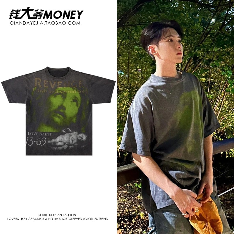 【期間限定 】 クォンスンロン ゆったり半袖tシャツ レディース 夏トップス2枚購入でカード1パスケース