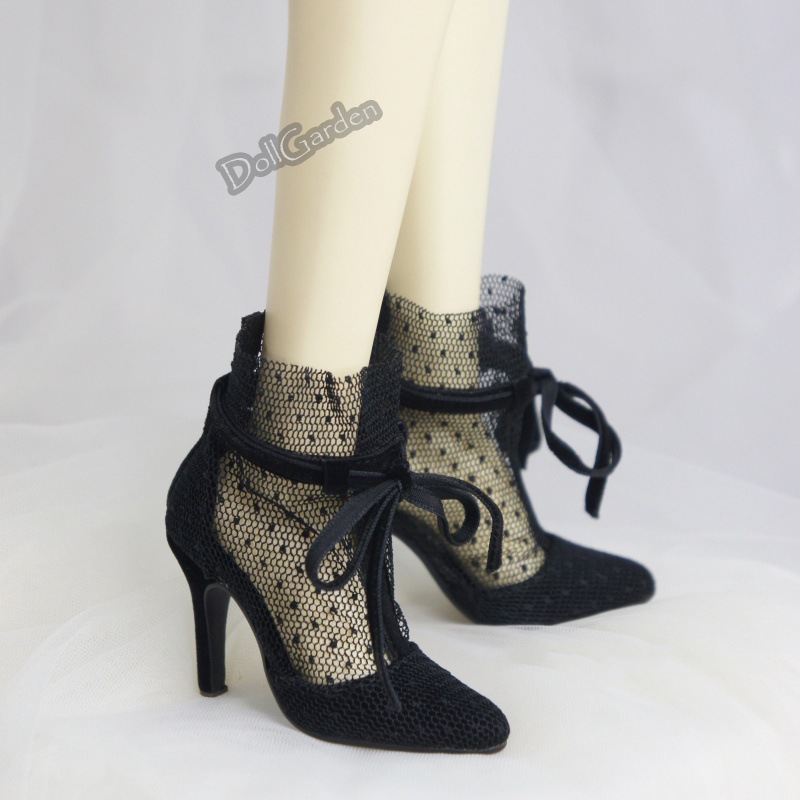 BJDドールシューズ 人形靴 ハイヒール レース リボン 1/3ドール靴 SD16/SD10/SD13/IPLE HOUSE YID女サイズ球体関節人形用