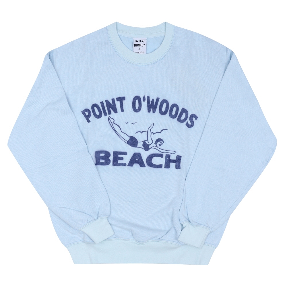 ワイルド・ドンキー ユニセックス スウェット FG-POINT VINTAGE LIGHT BLUE