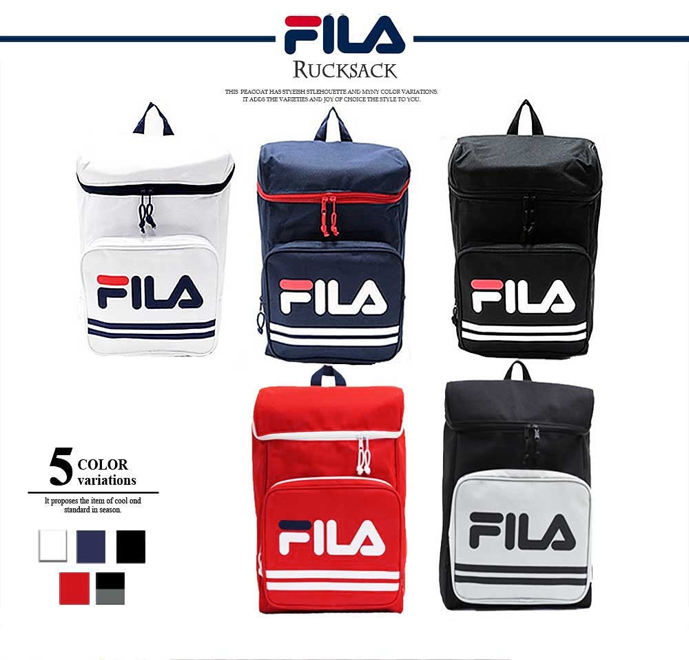 フィラ FILA リュック 大容量 おしゃれ スクエア バックパック ボックス型 リュックサック レディース メンズ ユニセックス デイパック 通学 大人 人気 FM2007 outfitstyle