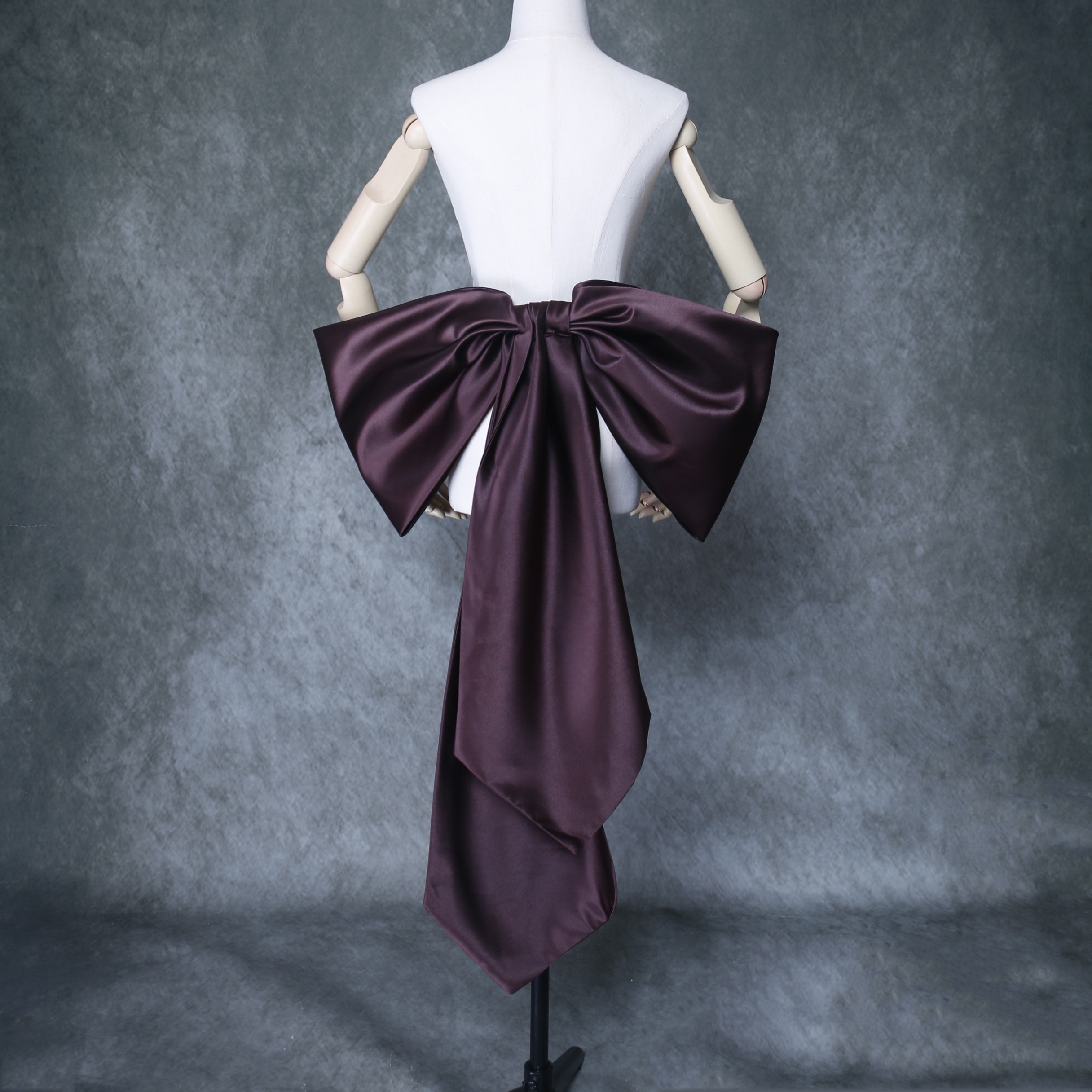 ふっくら柔らかなバックリボン ブラウン 取り外し 可愛い プリンセスライン 演奏会/音楽会