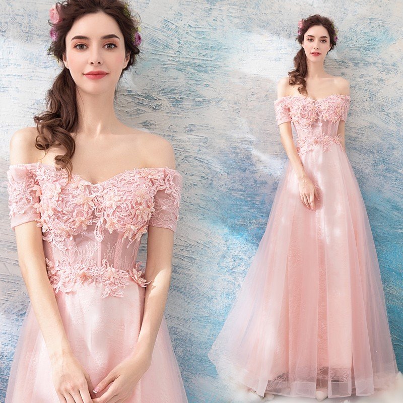 カラードレス ピンク 演奏会 ロングドレス 安い 花嫁 イブニングドレス 結婚式 二次会 フォーマル