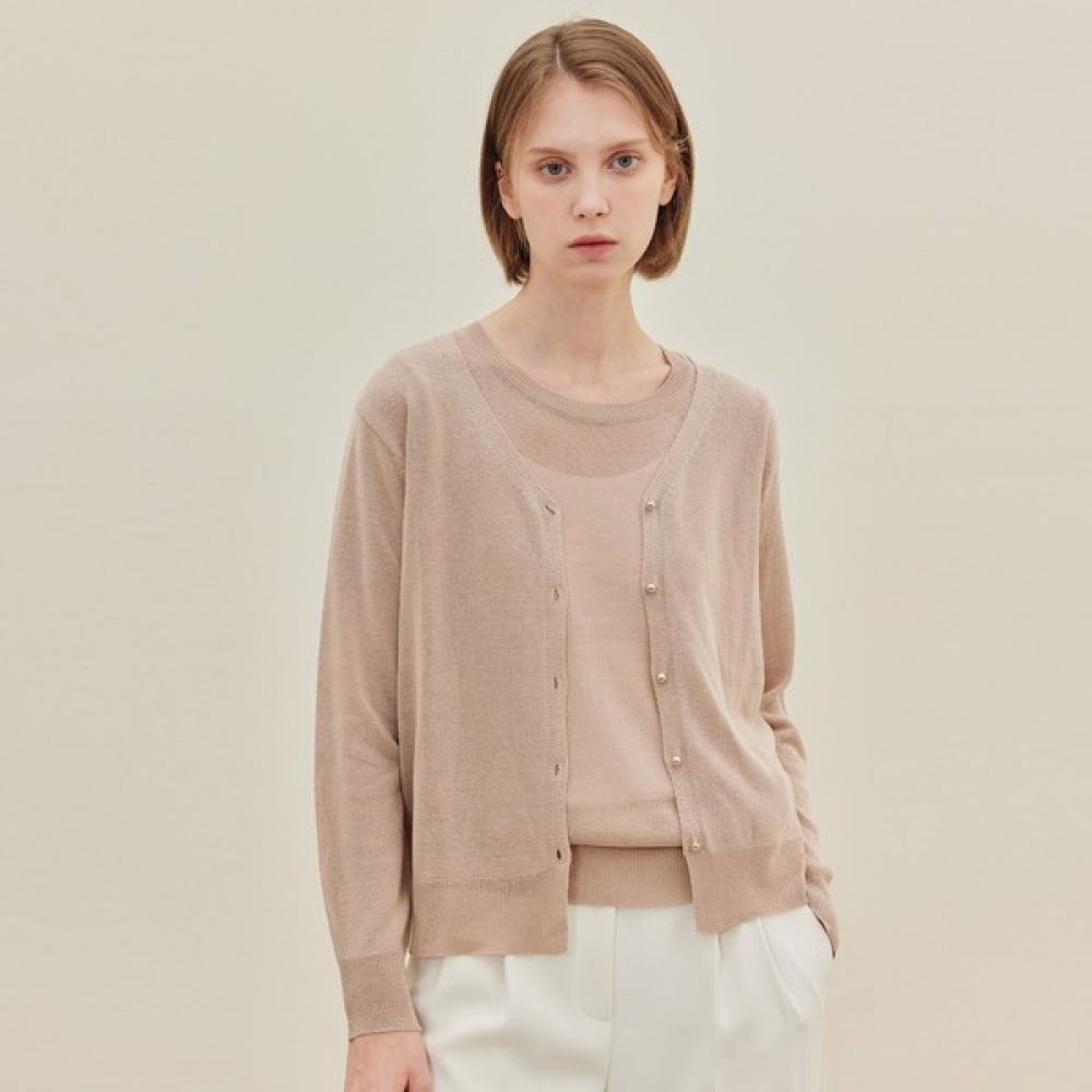 (リアーナニューヨーク) ナチュラルリネンデイリーカーディガン RRDQCD030