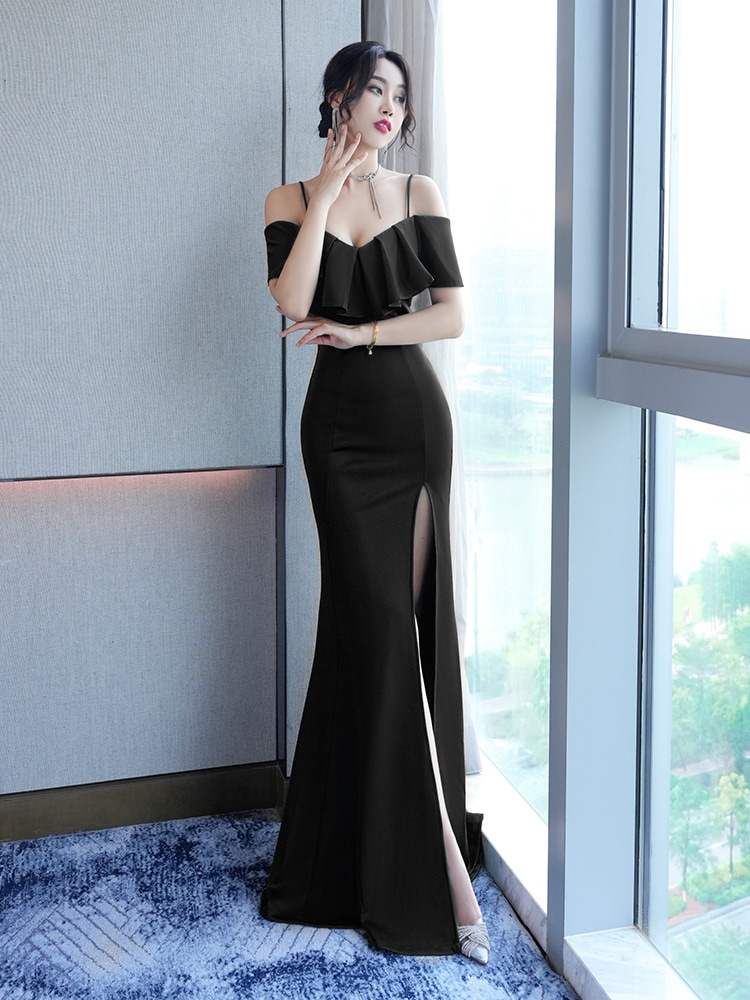 【急速出荷！】イブニングドレス パーティードレス セクシー スリット ワンピース 二次会 結婚式 成人式 お呼ばれ 披露宴 14