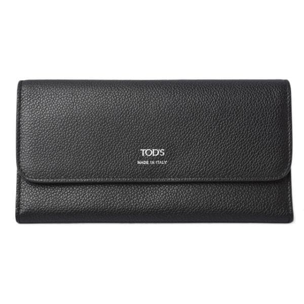 財布 三つ折り TOD S 長財布 レザー ブラック/ピンク