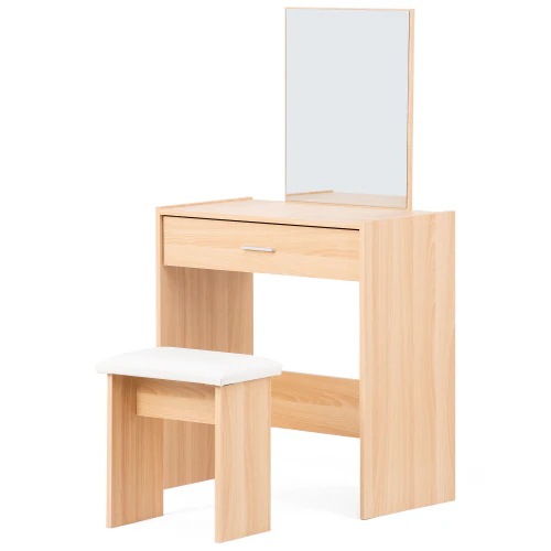 ドレッサー化粧台ミラー 椅子 コンパクト メーク台 収納 おしゃれ 可愛い 鏡台 ミラー 引き出し セット 鏡 シンプル 省スペース