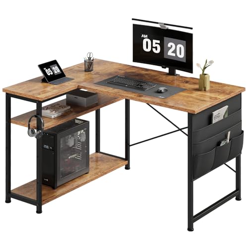 色：ビンテージ サイズ：幅99CM Maihail l字デスク 机 pcデスク 学習机 勉強机 パソ