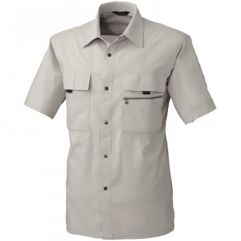 桑和 487 半袖シャツ Lサイズ アイボリー（5）