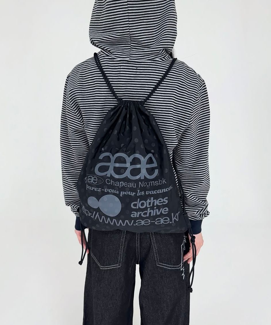 AEAE■WEB LOGO DOT GYM SACK■送料込 WEB LOGO DOT GYM SACK [BLACK] – aeae JAPAN