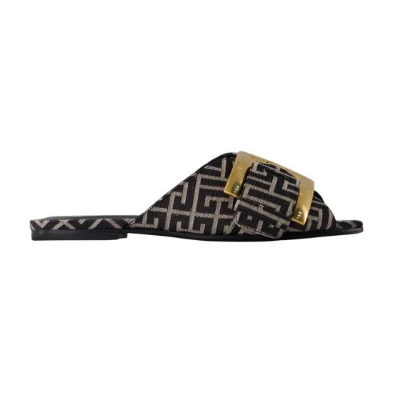 BALMAIN Women Sandals GN1UP158TJBM GFE black