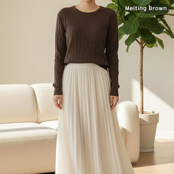 女性ニット 秋 ラウンドネック ニットT IN30