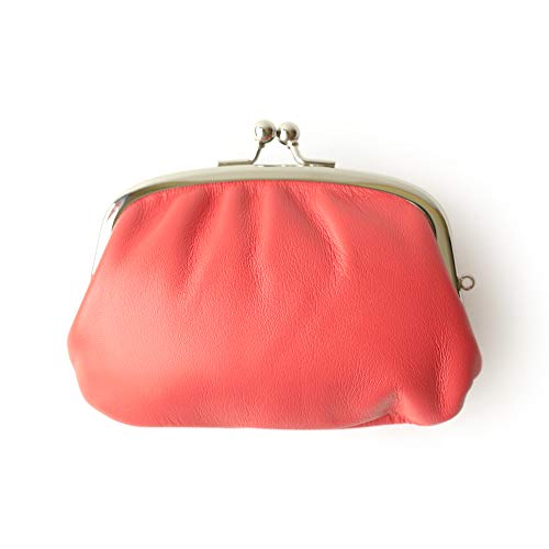 牛革親子がま口 赤 09-0004