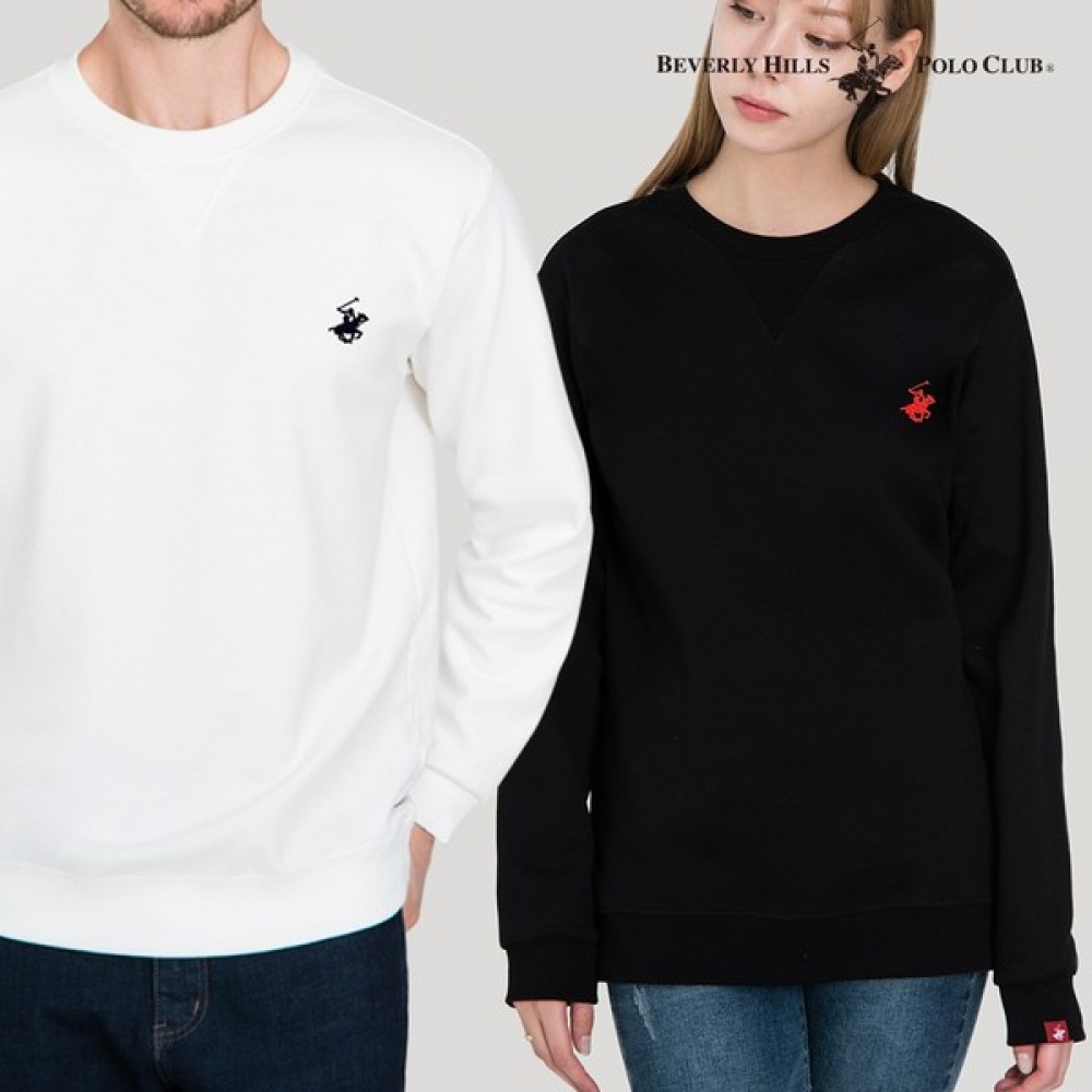(ビバリーヒルズポロクラブ) ユニセックスダブルエンブロイダリーロゴスウェットシャツ