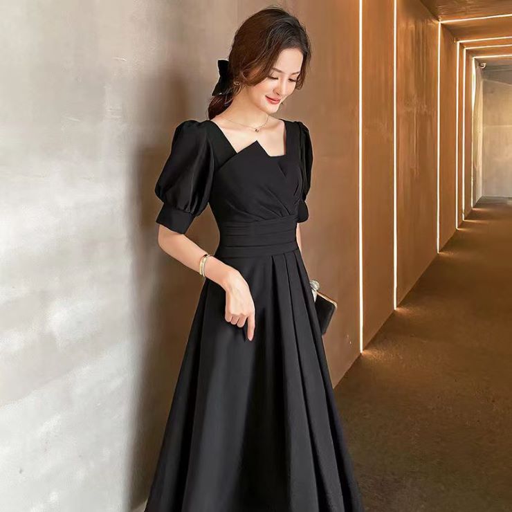 アシメデザインフレアワンピ―ス パーティードレス 結婚式 ワンピース フォーマル 披露宴 卒業式 入学式 発表会 二次会 20代 30代 40代 大人