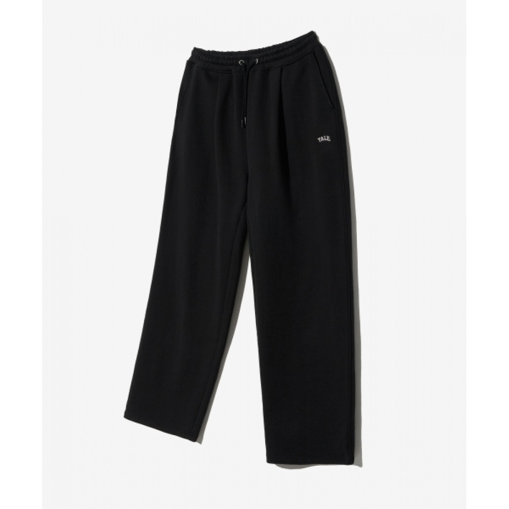 YALE スモールアーチワンタックスウェットパンツ_ブラック