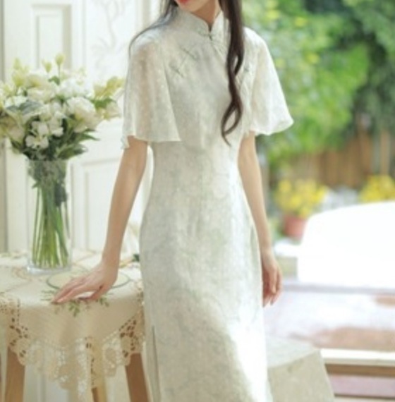 ワンピース ドレス チャイナ風 レディース 膝下 シアー 半袖 個性的 かわいい 大人可愛い きれいめ シンプル 大人 上品 おしゃれ 夏 デート お出かけ イベント リゾート 旅行 アジアン