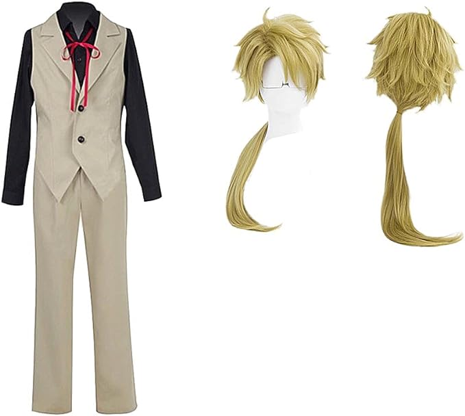 文豪ストレイドッグス 国木田独歩 くにきだ どっぽ コスプレ衣装 ウィッグ付きお盆 舞台服 ハロウィン クリスマス 仮装 プレゼント 祭り 変装 7,304円