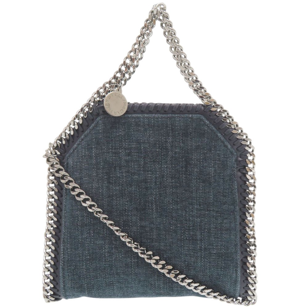 新品同様 2WAY ファラベラ タイニー ショルダーバッグ ポリエステル/コットン ブルー 1254【中古】 レディース