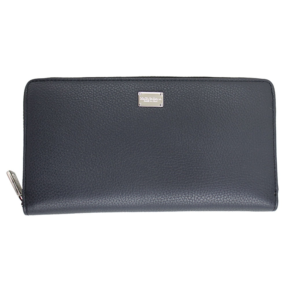 ラウンドファスナー長財布 レザー ネイビーブルー系 BP1672 B5373 80653