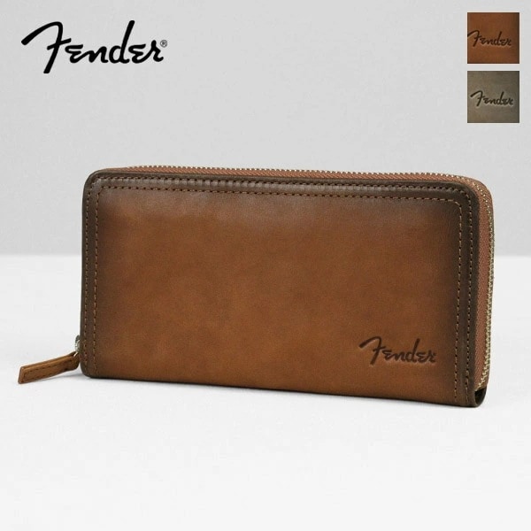 フェンダー Fender 長財布 メンズ 本革 サンバースト ロゴ ラウンドファスナー レザー 950-504 ブランド [正規取扱店]