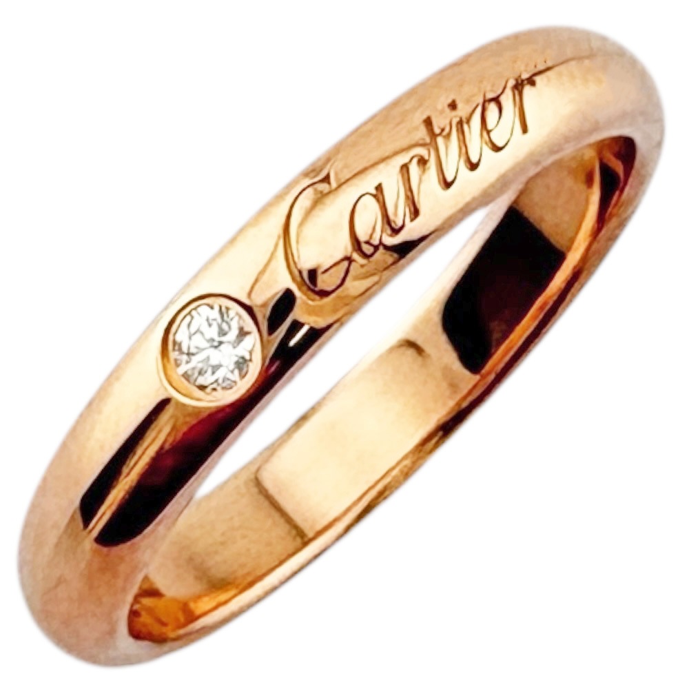 カルティエ Cドゥウエディング リング 指輪 8号 18金 K18ピンクゴールド ダイヤモンド CARTIER 中古 美品