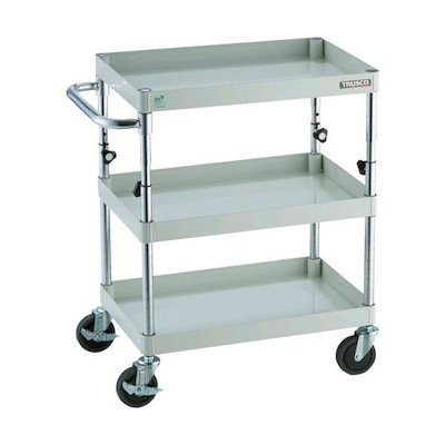 TRUSCO(トラスコ) ツールワゴン フェニックスワゴン 抗菌 省音 750X500XH740 引出 天板付 ヤンググリーン (1台) 品番：PEW-771VZWT-YG TRUSCO ツールワゴン フェニックスワゴン 省音 600X400XH880 2段 天