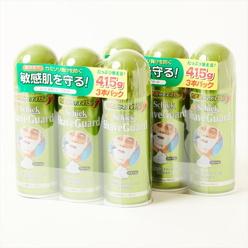 【6本セット】シック 薬用 シェーブガード シェービングフォーム 415g 6本 セット 徳用 ひげ剃り 敏感肌用 カミソリ Schick 大容量【送料無料】 5,264円