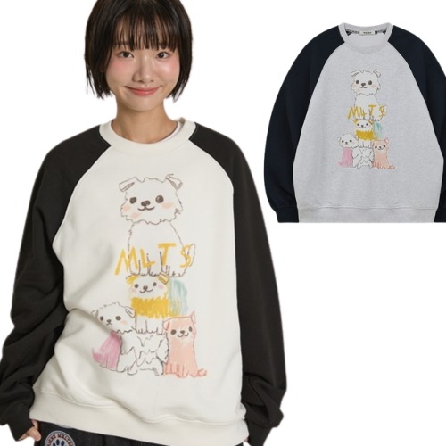 MLTS Raglan MTM スウェットシャツ 2色