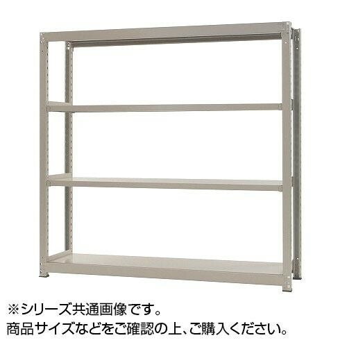 中量ラック　耐荷重300kgタイプ　単体　間口1800奥行450高さ1500mm　4段　ニューアイボリー